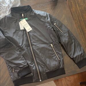 Sleek Black Bomber Jacket for Men
